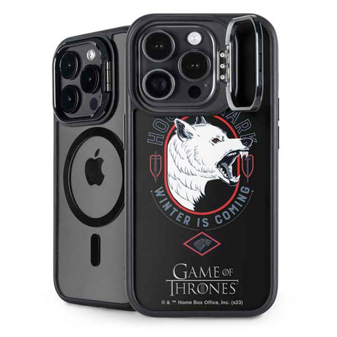 Game of Thrones: House Stark Direwolf iPhone 15 Pro Kickstand Case